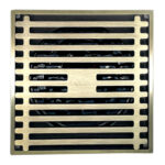 square drain grate antique brass