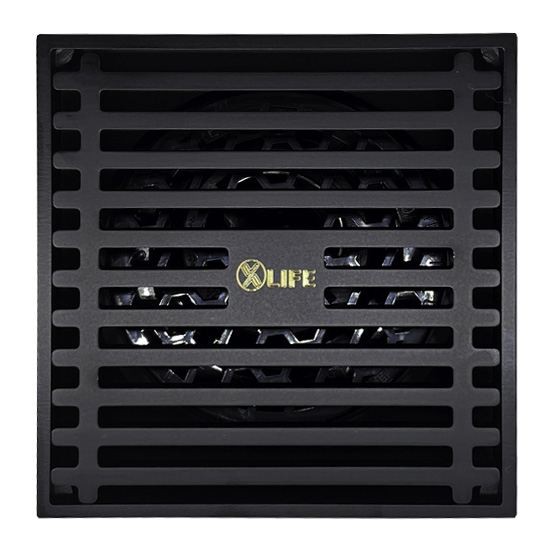square drain grate black