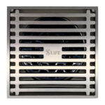 square drain grate brushed nickel