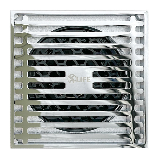 square drain grate chrome