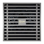 square drain grate gun metal