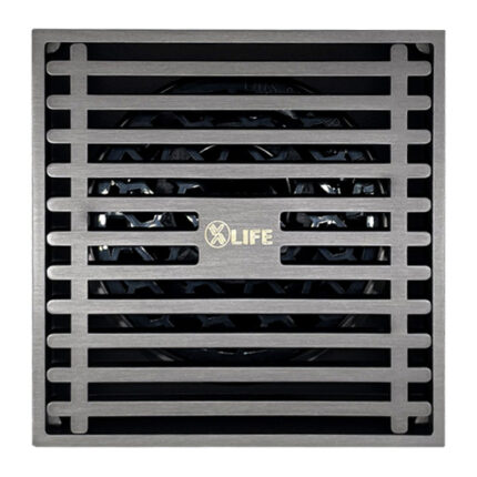 square drain grate gun metal