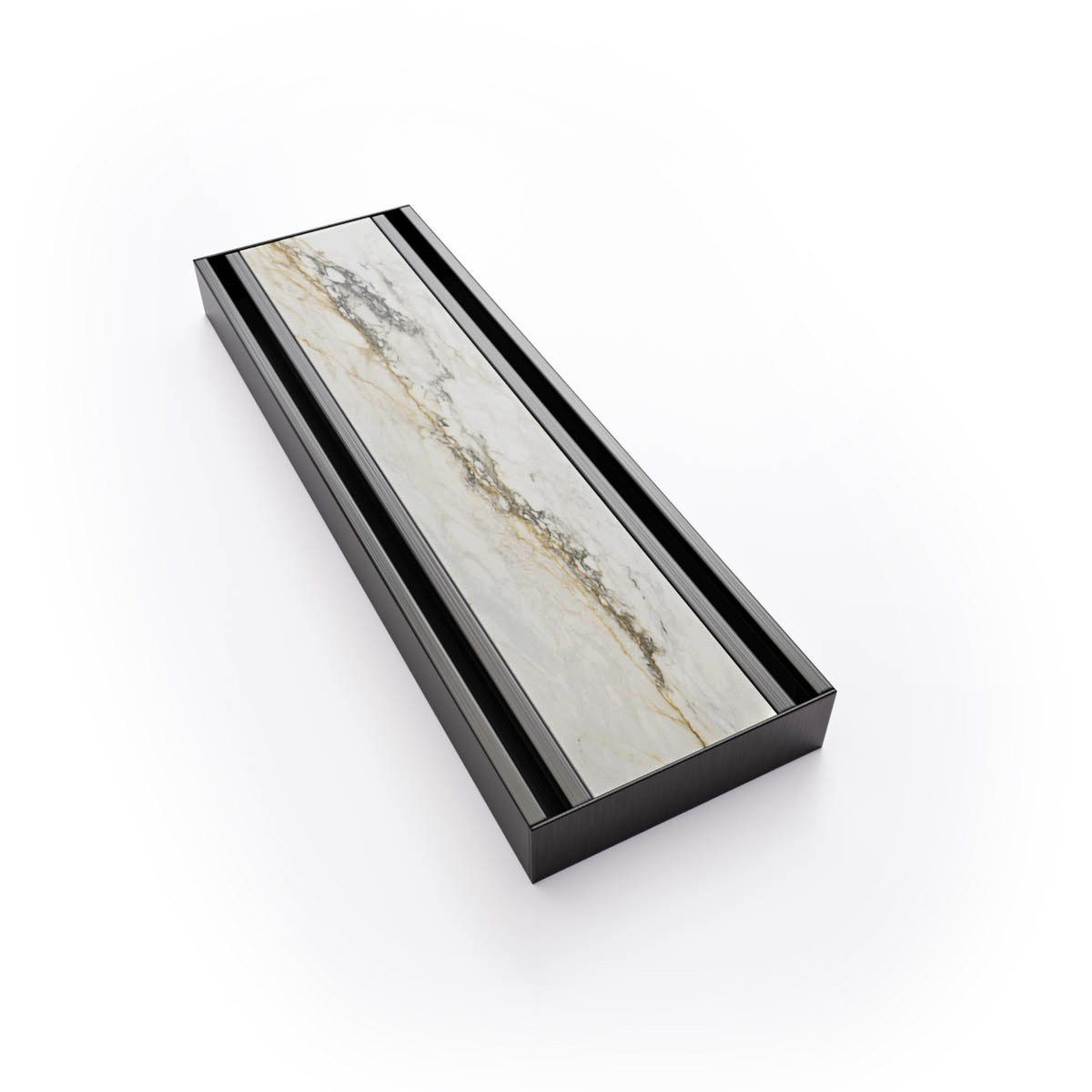 Stillness Linear Drain Tile Insert Gunmetal Stillness Linear Drain Tile Insert *Gun Metal 3000x80x22 - Image 1
