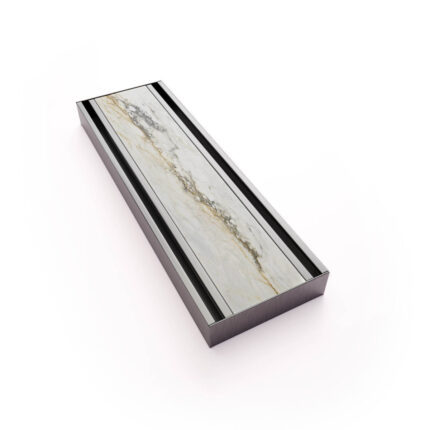 Stillness Linear Drain Tile Insert *Silk Silver 3000x80x22