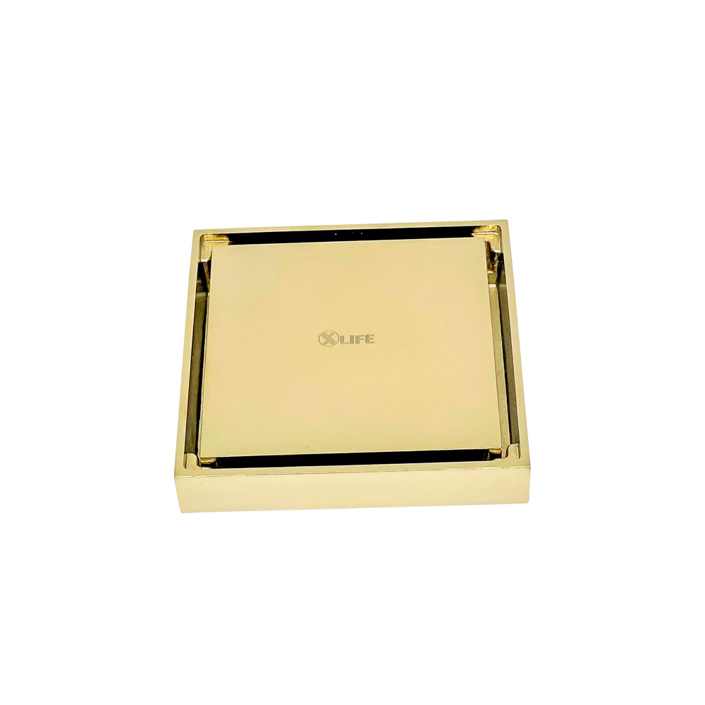 2in1-Floor-Drain-Tile-insert-Gold012 Content Square Drain 2-in-1 100x100x17mm *Gold - Image 1