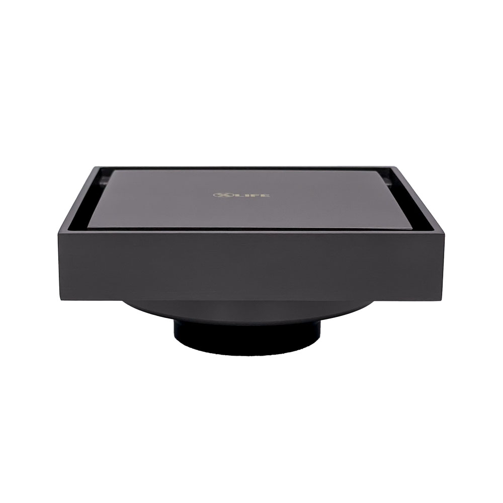 2in1-Floor-Drain-Tile-insert-Gunmetal-001 Content Square Drain 2-in-1 100x100x17mm *Gun Metal - Image 1